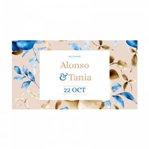 invitación de boda online digital con flores