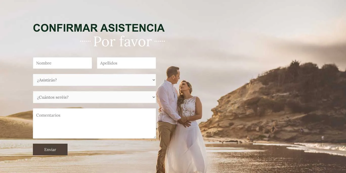 confirmacion de asistencia para invitaciones de boda