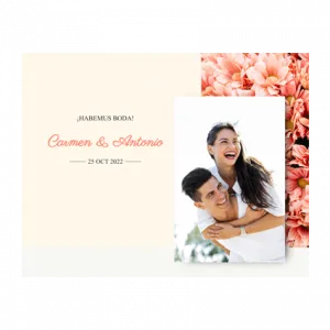 invitacion de boda online modelo west con motivos florales
