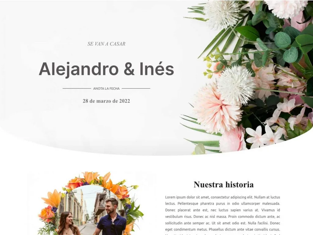 invitacion de boda digital para novios modelo lyra