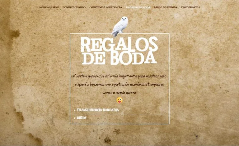 invitaciones boda harry potter con numero de cuenta