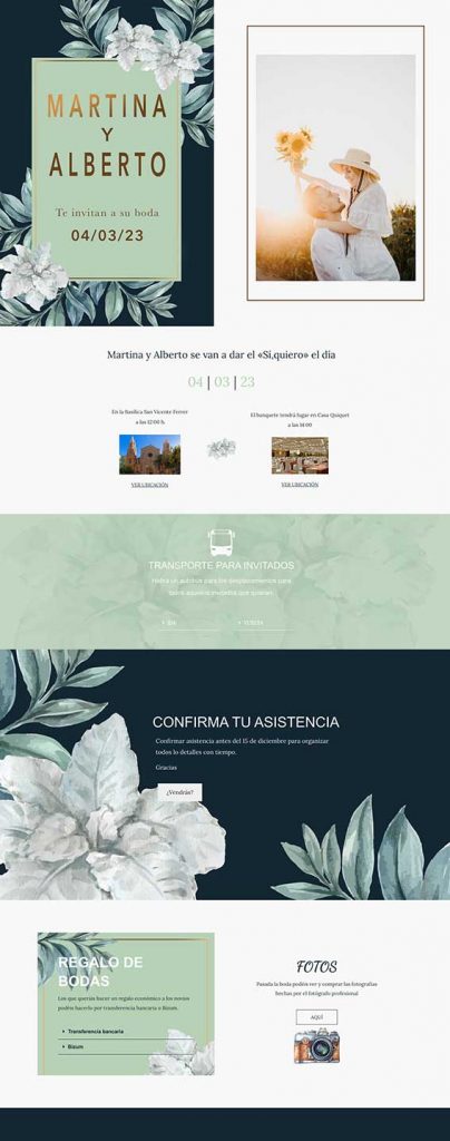 invitaciones boda invierno en formato digital