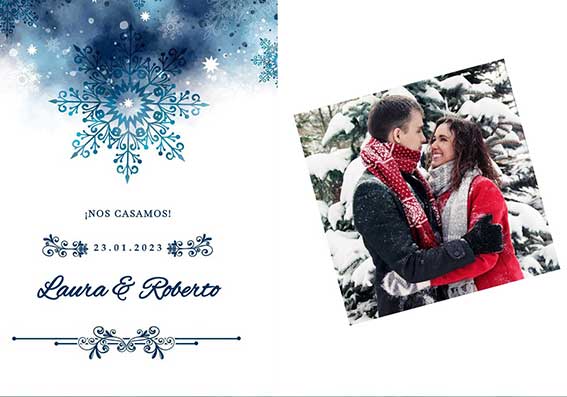 invitaciones boda invierno en formato digital