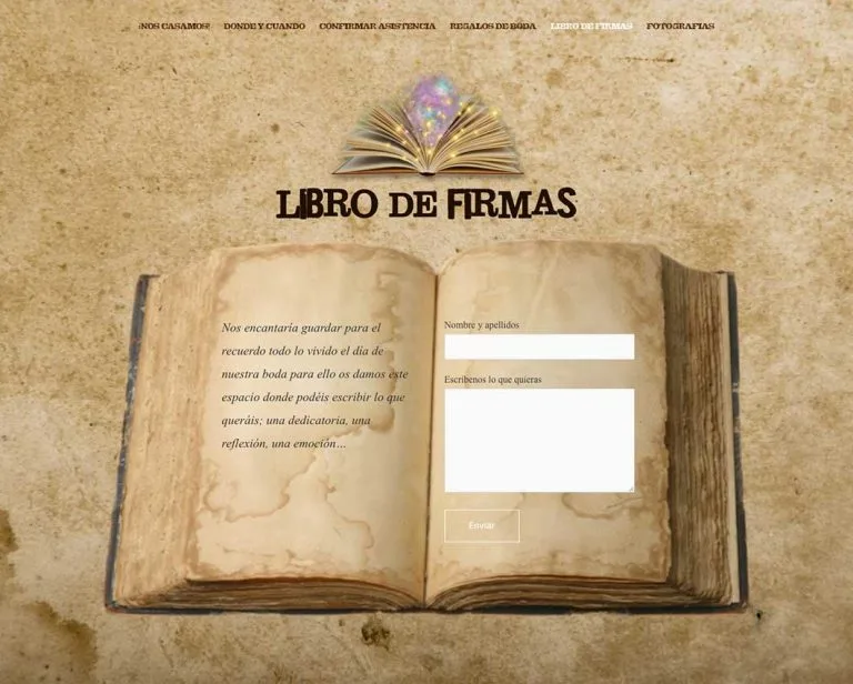 invitaciones de harry potter para boda con libro de firmas