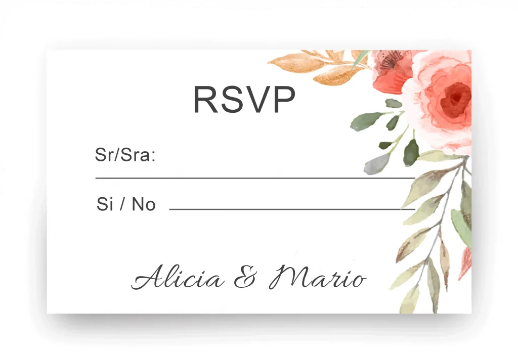 rsvp invitaciones digitales para confirmar asistencia boda