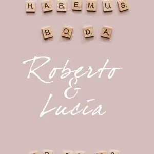 Tarjeta digital - Diseño scrabble