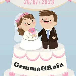 Tarjeta de invitación de boda digital habemus boda