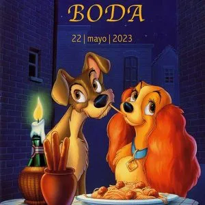 tarjeta invitacion boda disney