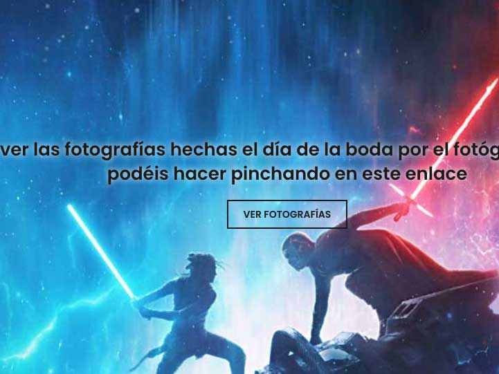 star wars invitacion boda con fotos