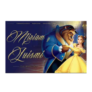 Invitación boda digital Bella y Bestia