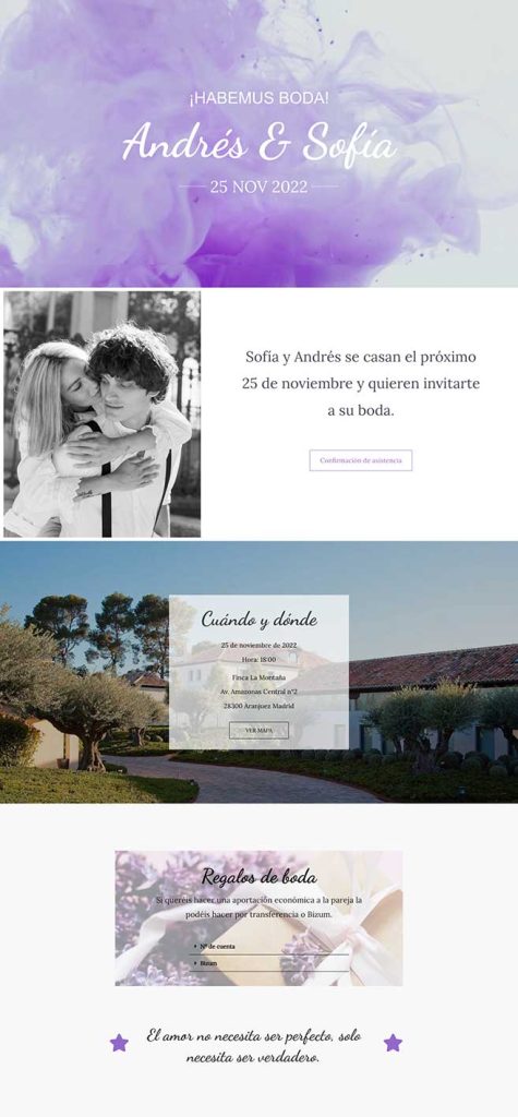 tarjeta digital boda numero de cuenta