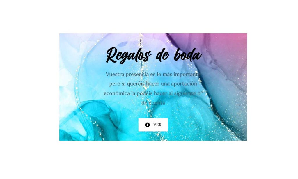 tarjeta numero cuenta invitación de bodas