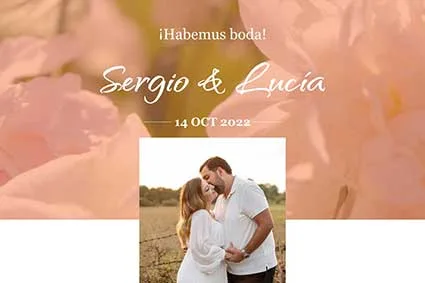 invitación de boda clásica con diseño actual