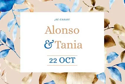 invitación de boda clásica de diseño moderno