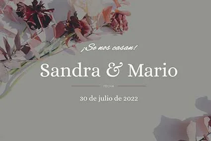 invitación de boda clásica de diseño sencillo