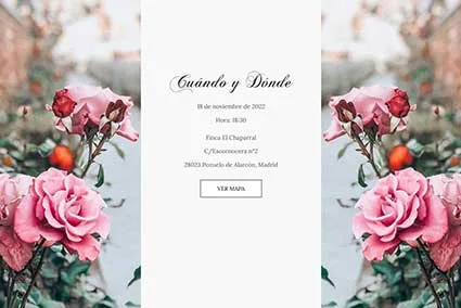 invitaciones de boda clásicas con diseño floral