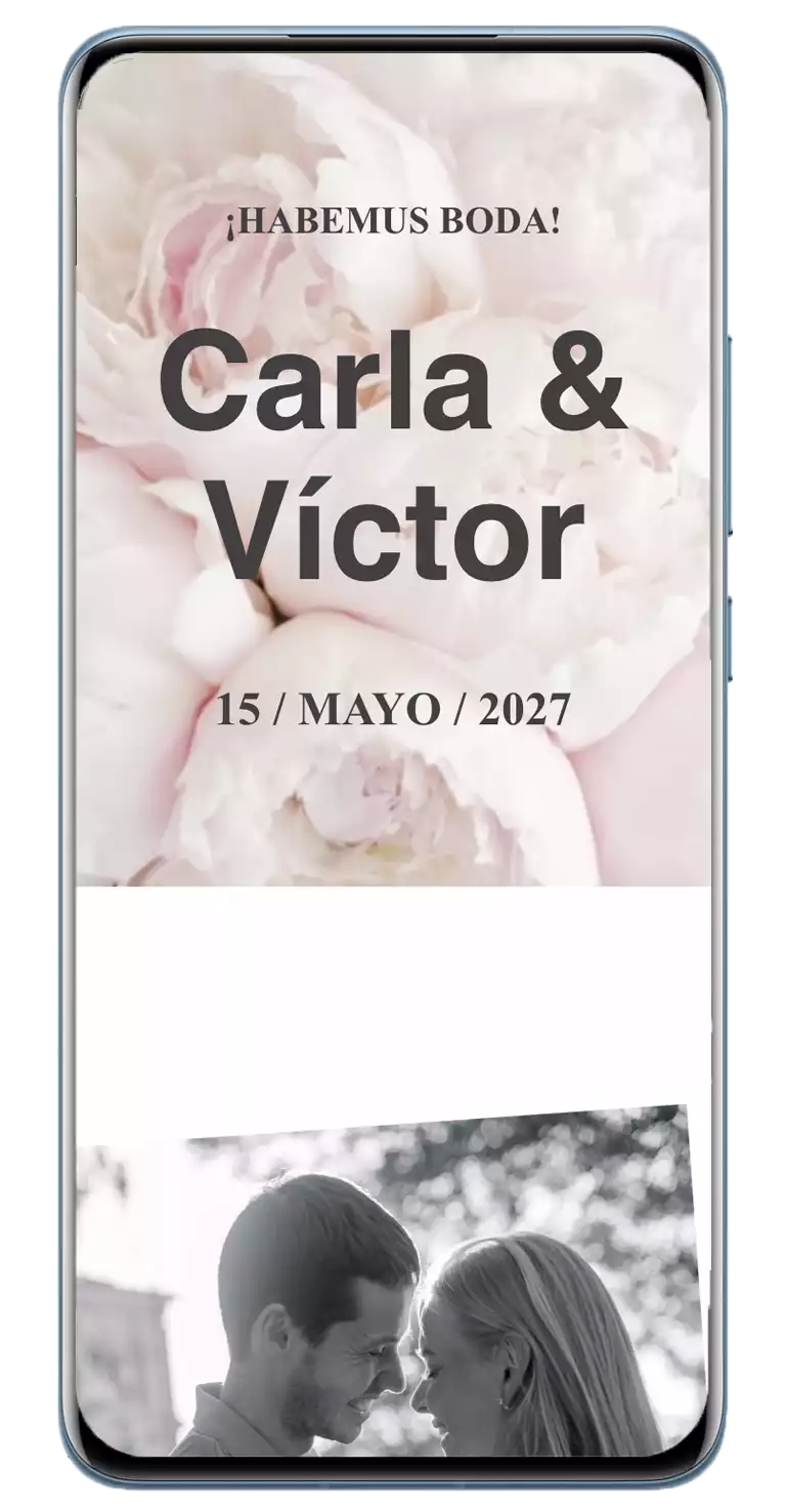 diseño castor-invitación de boda digital