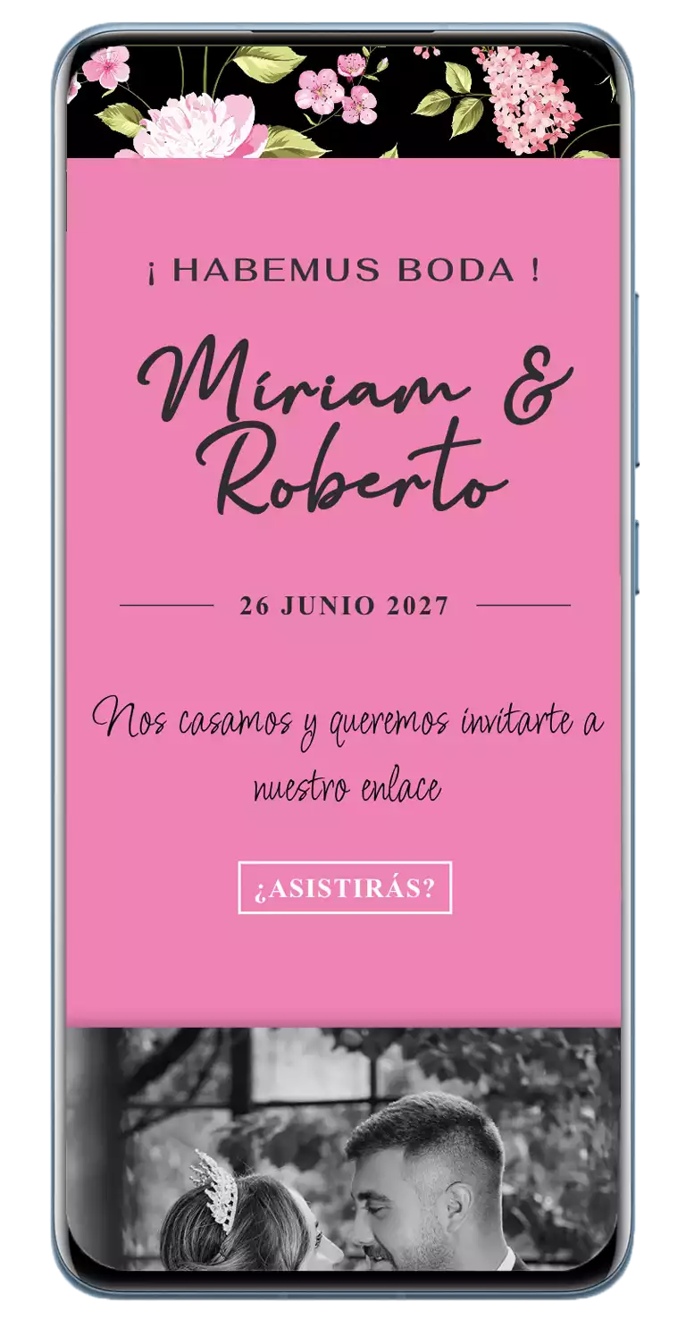 diseño halehop-invitación de boda digital